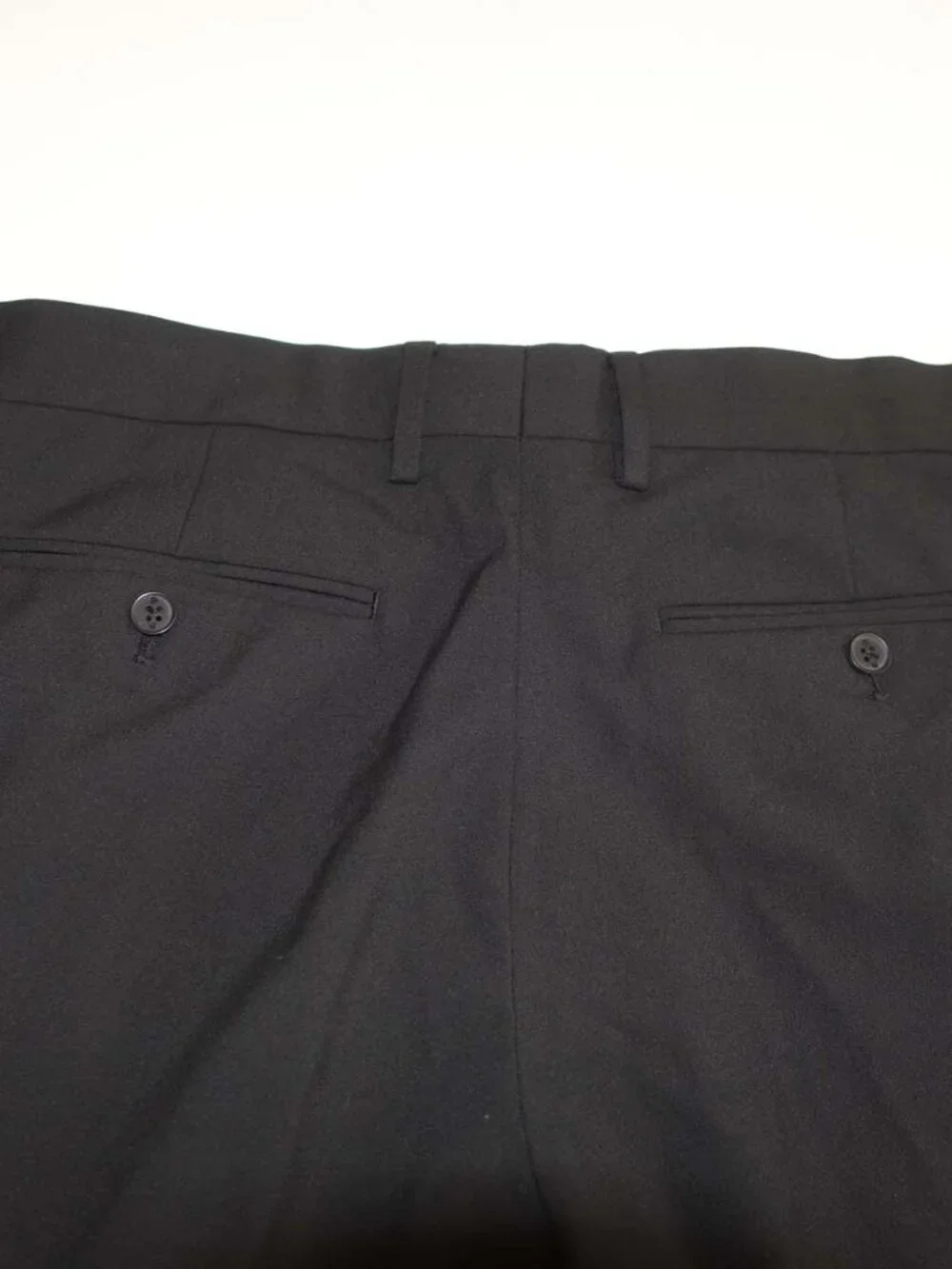 Banana Republic Men's Plain Weave Suit Trouser Pants 34 x 28 Black Tailored Fit